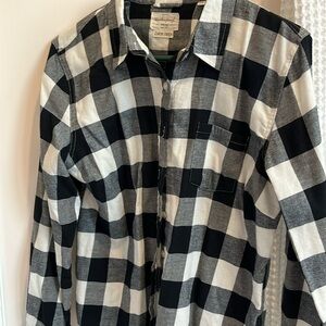 Black and White Buffalo Check light flannel